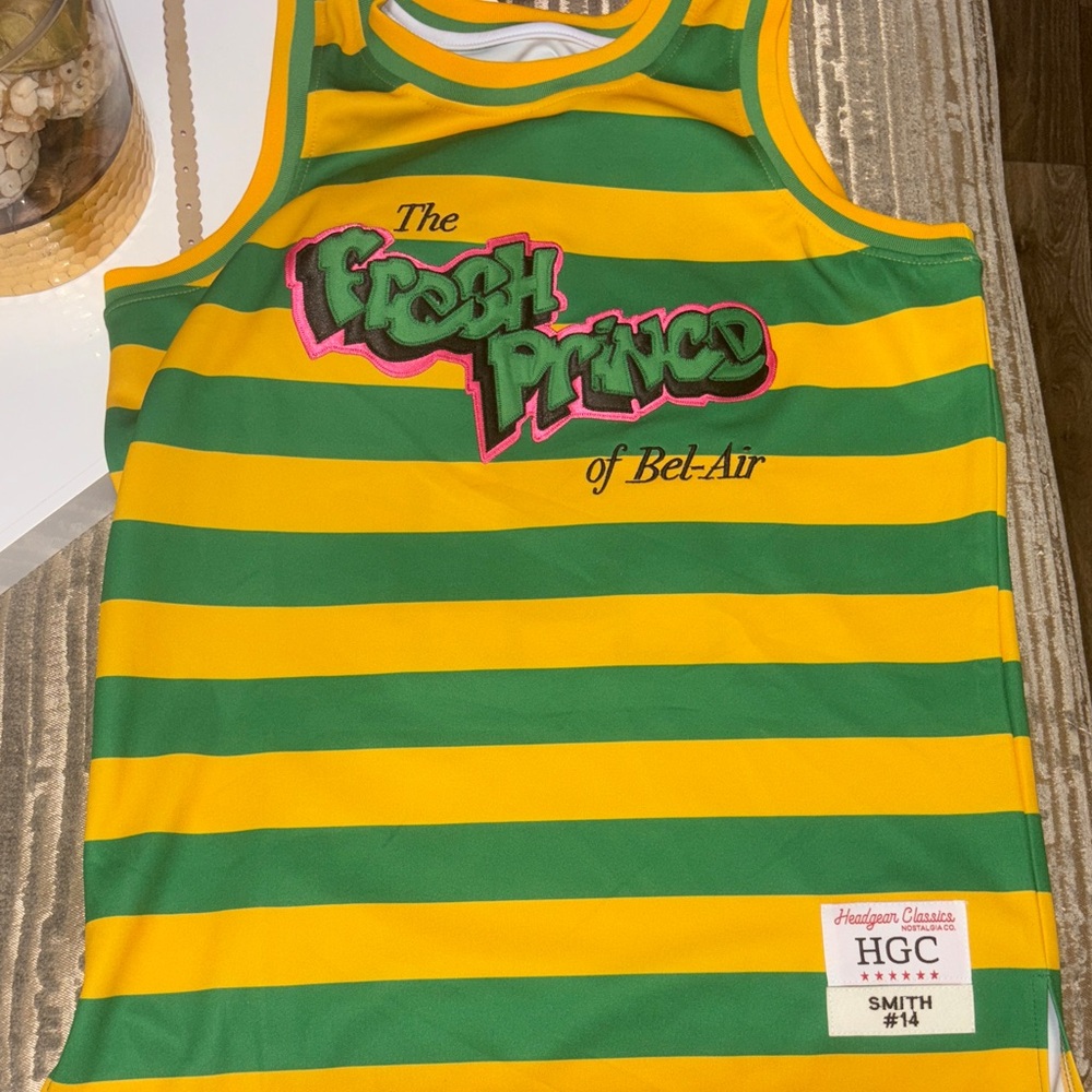 SMITH Green and Yellow Striped Jersey